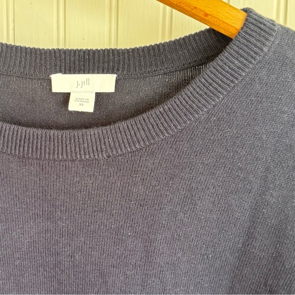 J. Jill Classic Navy Long-Sleeve Knit Dress Size XS - Picture 4 of 4